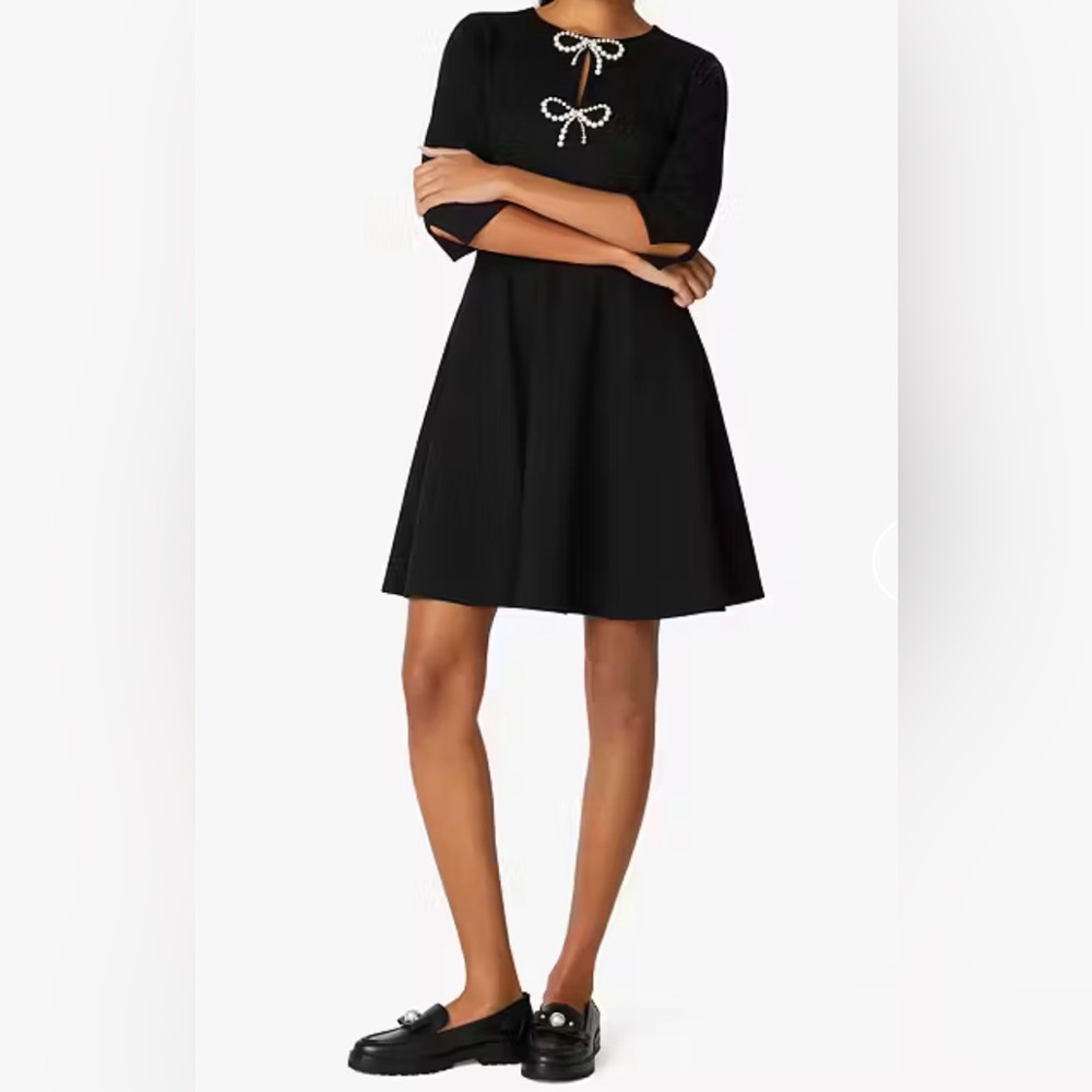 Kate Spade Pearl Bow Ponte Dress